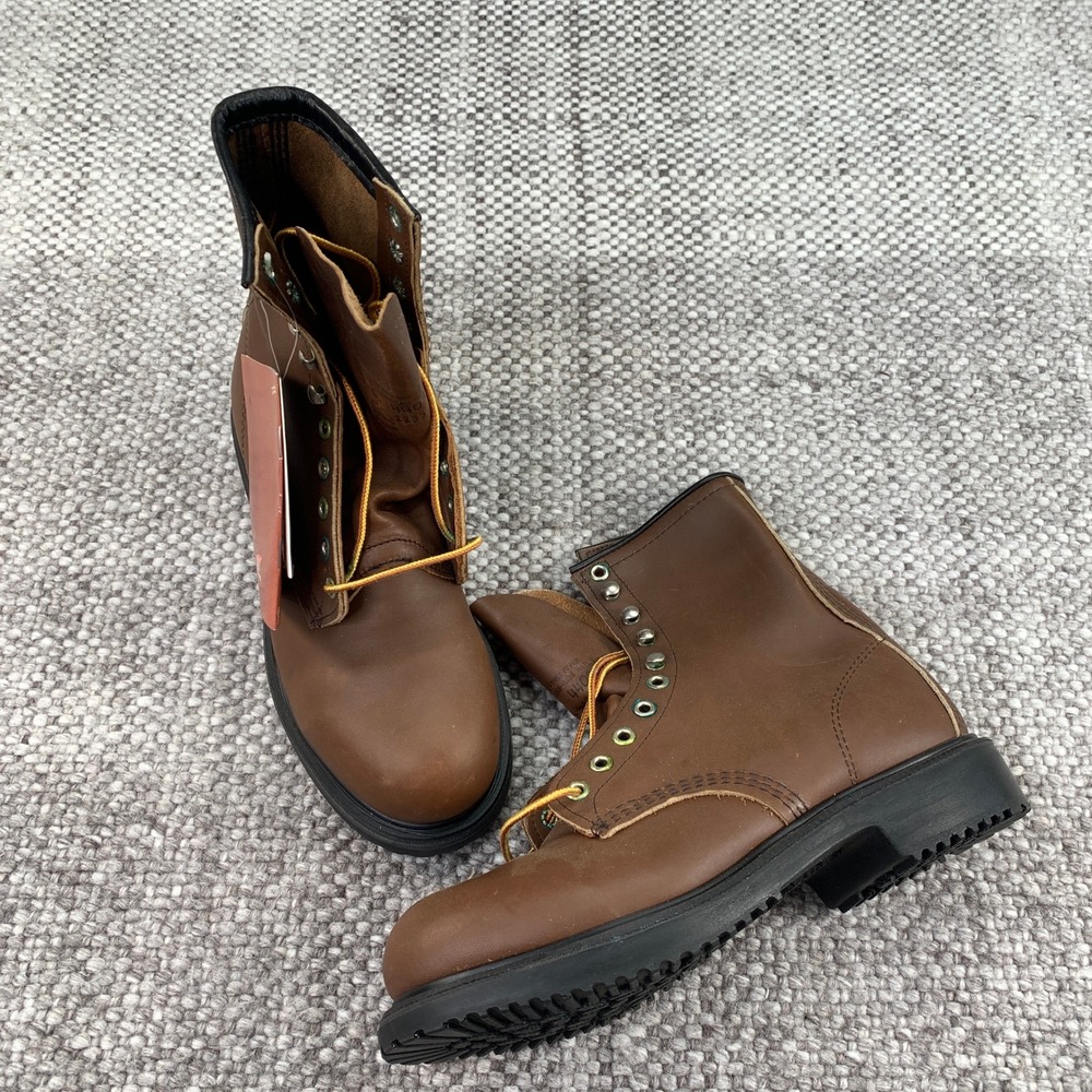 Red Wing 2233 Work Boots Mens 7 D Brown Steel Toe Leather Made in USA